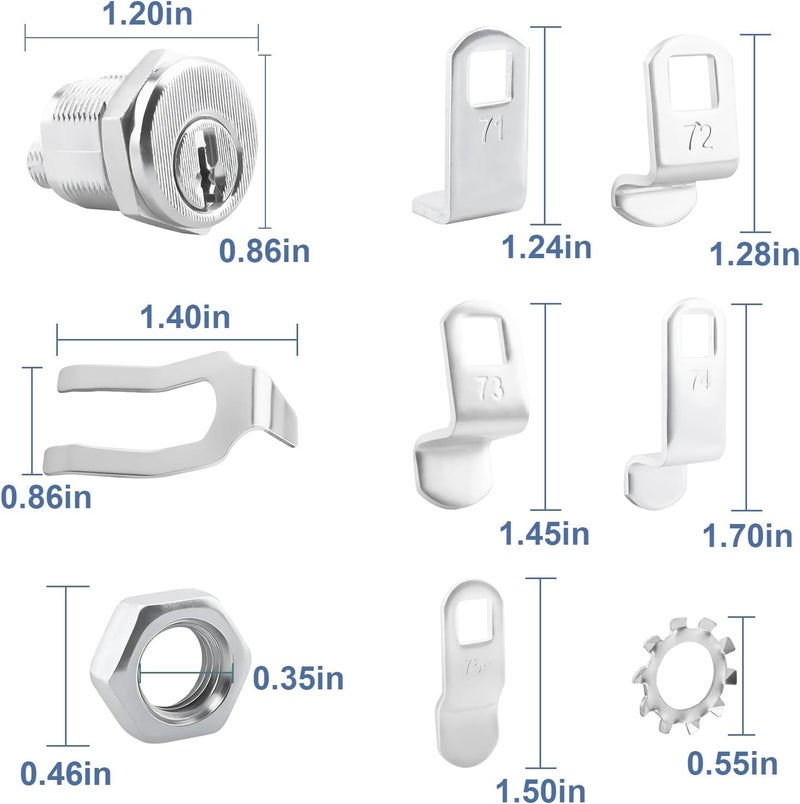 Malae S 4573 Mailbox Lock Replacement Compatible with Auth-Florence Vital 1570 Series Mailboxes Lock, S4573 Mailbox Locks with Keys for Prime-Line Mail Box Lock - Image 2